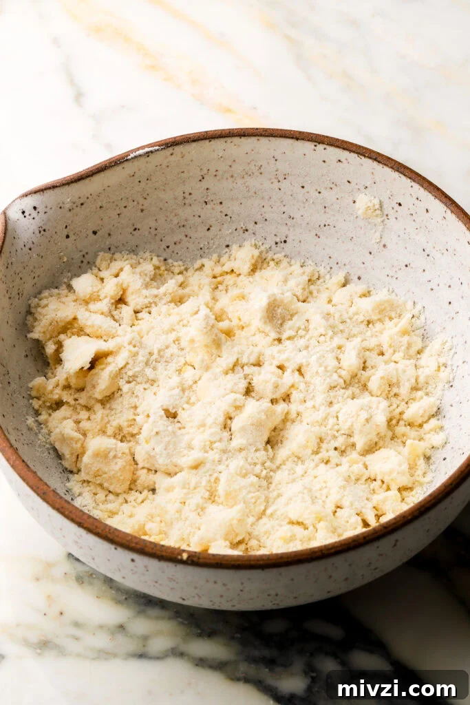 butter rubbed into dry ingredients