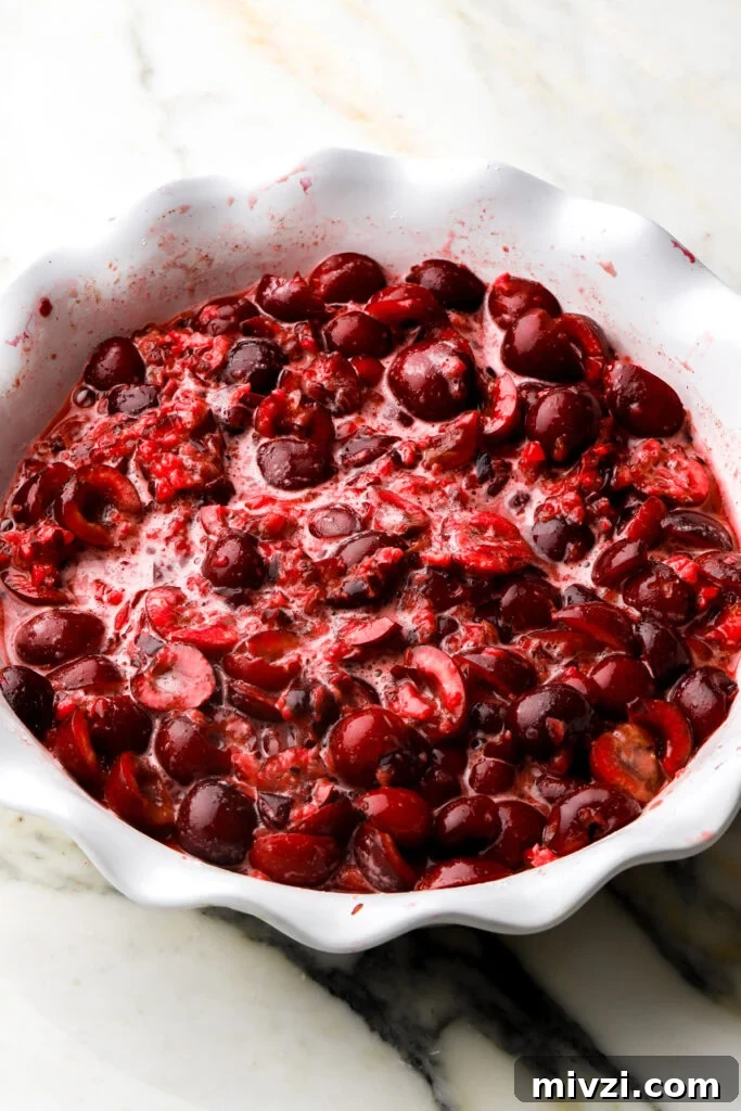 cherry pie filling before baking