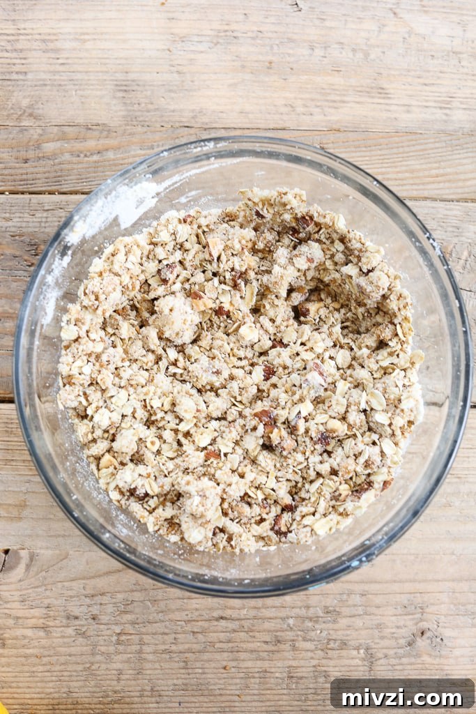 topping mixture in a bowl