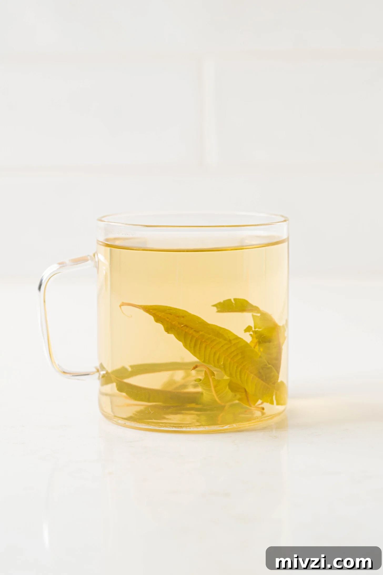 a cup of lemon verbena tea