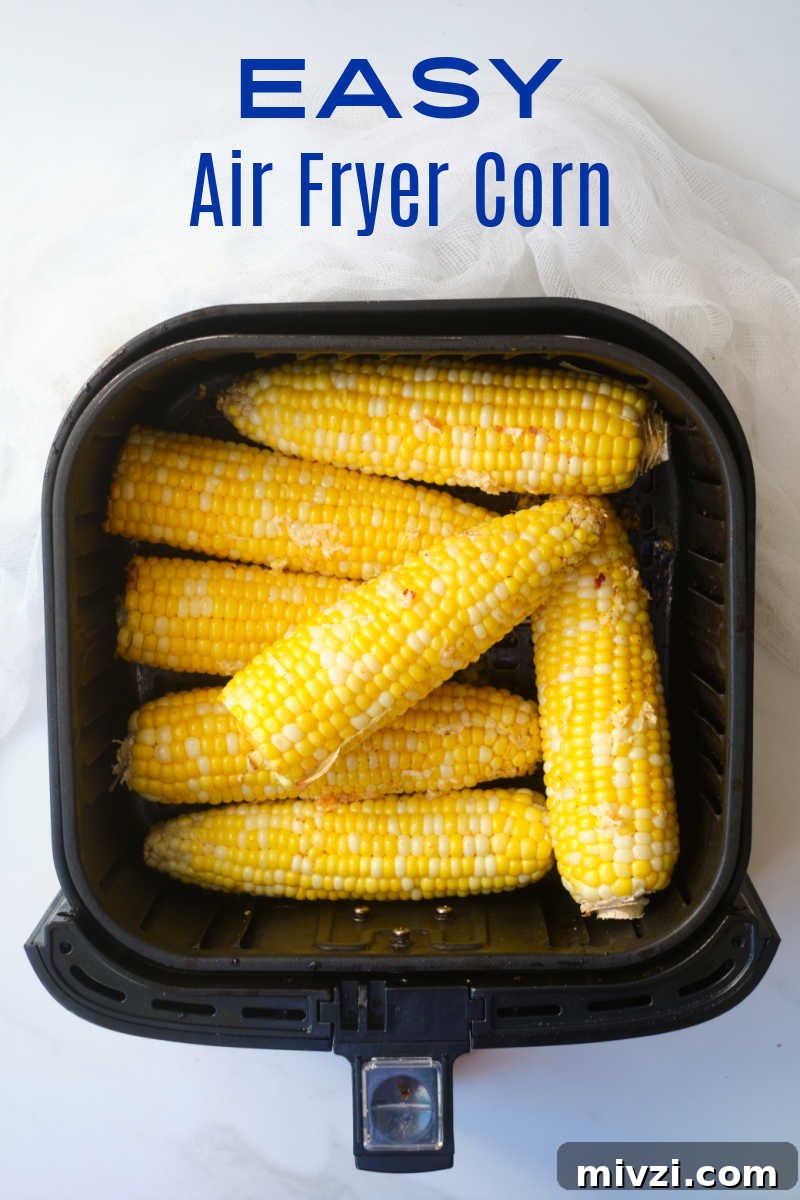 Crispy Air Fryer Corn on the Cob with Garlic Butter 4 easy air fryer corn