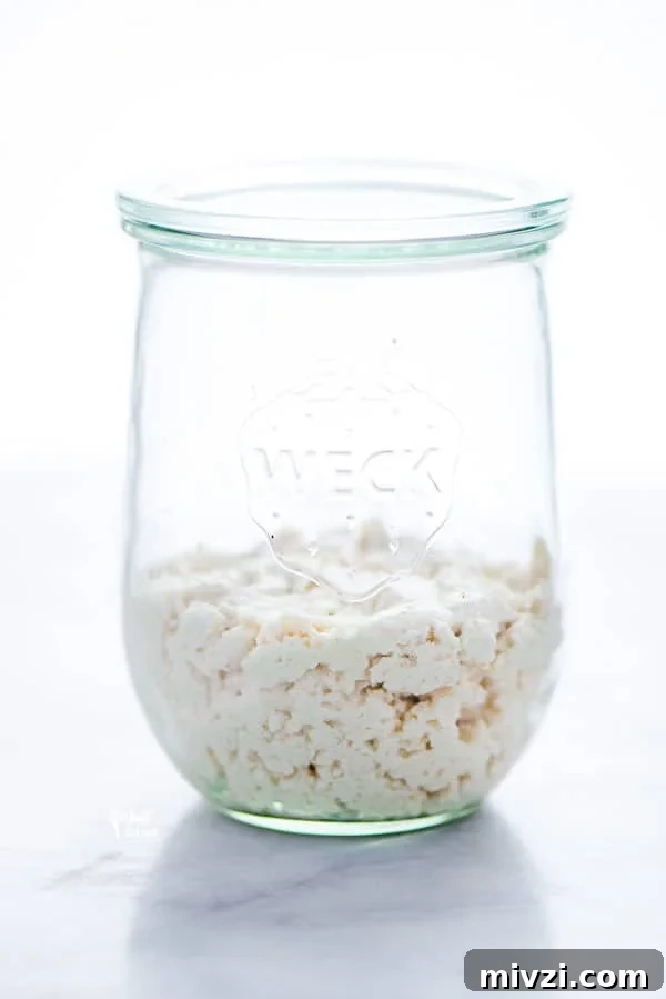 Gluten-Free Sourdough Banana Bread Recipe for Moist Loaves 4 Gluten Free Sourdough Discard in a glass Weck Jar