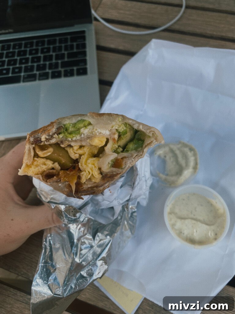 Skier’s Breakfast Burrito | Beaumont Bakery Special 3 breakfast burrito