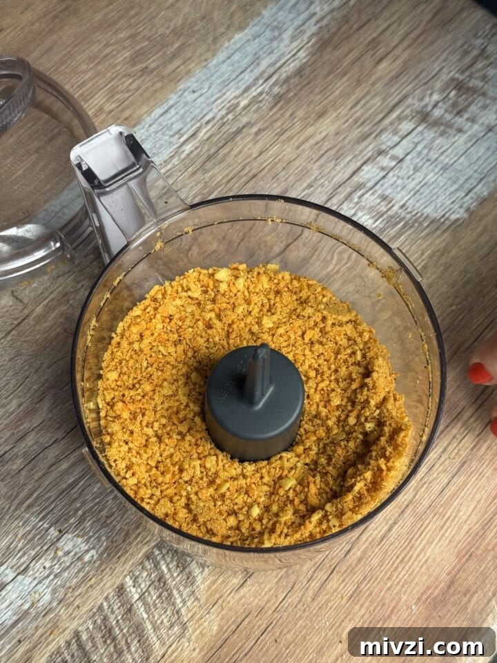 Protein-Packed Baked Chicken Fingers for Muscle Growth 5 quest chips pureed in a food processor