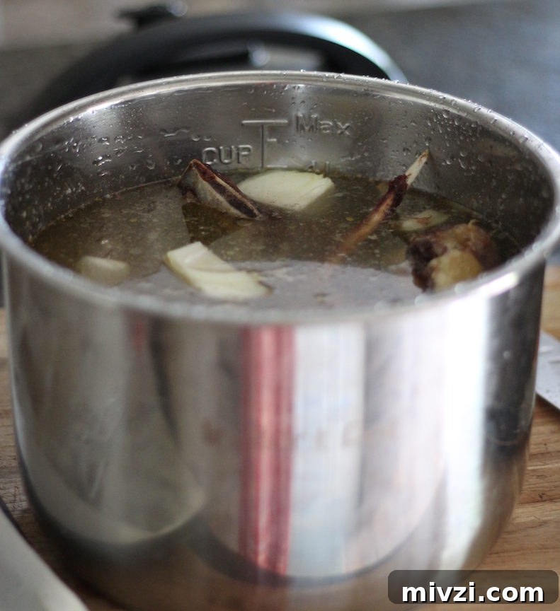 Instant Pot Bone Broth (AIP) - a warm, comforting broth to nourish and heal your body!