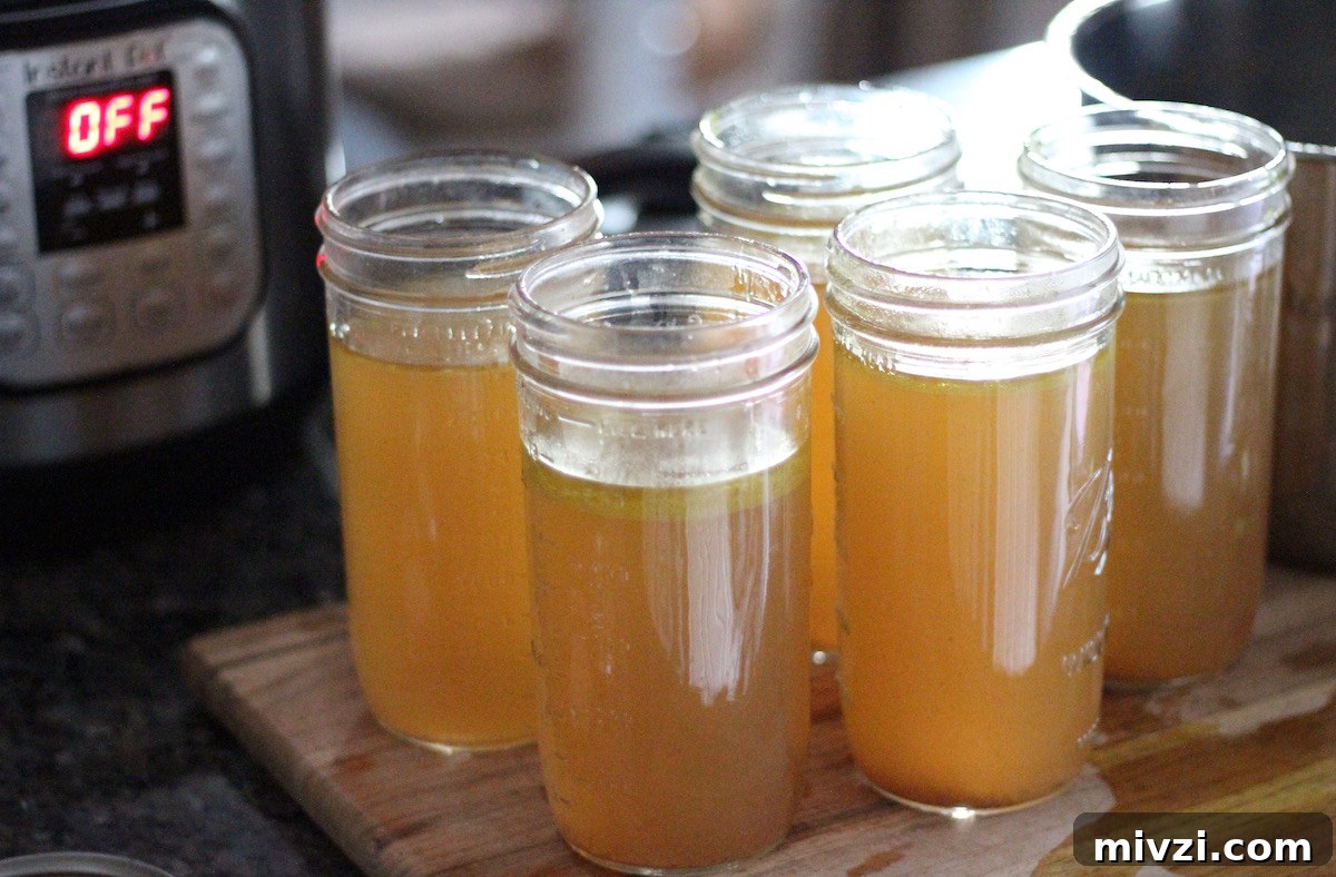 Instant Pot Bone Broth (AIP) - drink this broth to help heal your gut, reduce joint pain, improve skin, and build immunity!