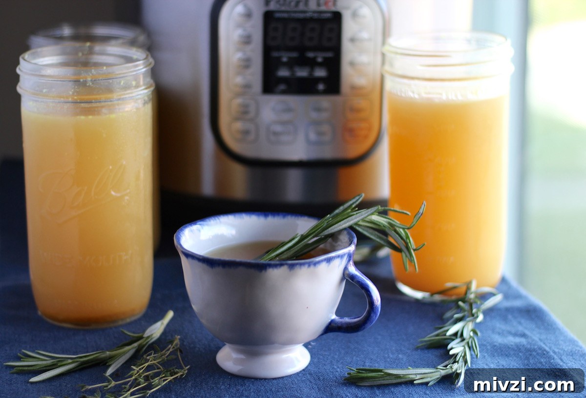 Instant Pot Bone Broth (AIP) - bone broth is SO good for your health, so give this easy recipe a try in your Instant Pot or crockpot!