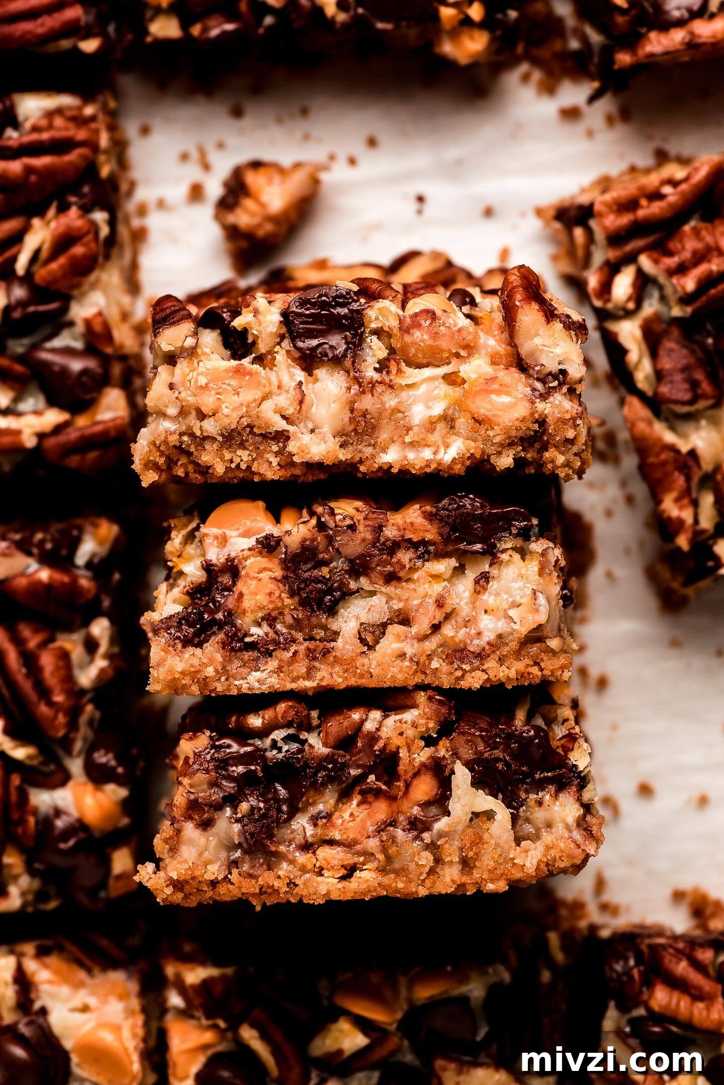 Close up of the 7-Layer Magic Bars.