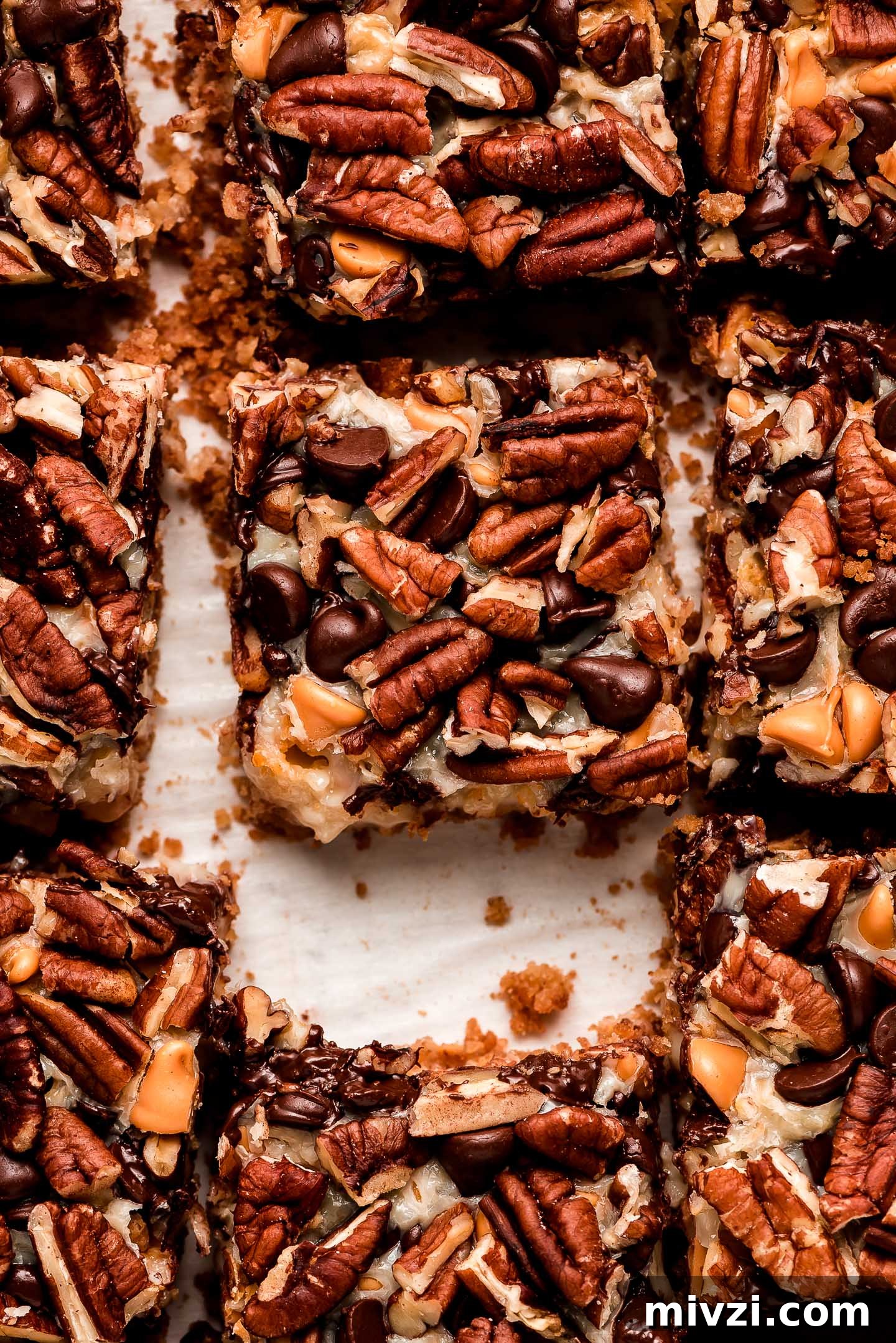 Square slices of Magic Bars.