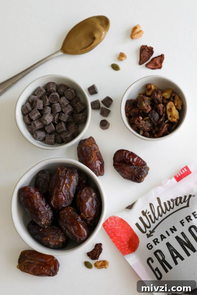 Chocolate-Covered Dates Stuffed with Strawberries for Parties 3 Chocolate Strawberry Covered Dates ingredients by Flora & Vino