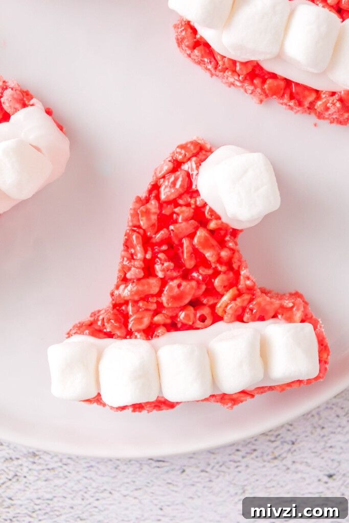 santa hat rice krispies
