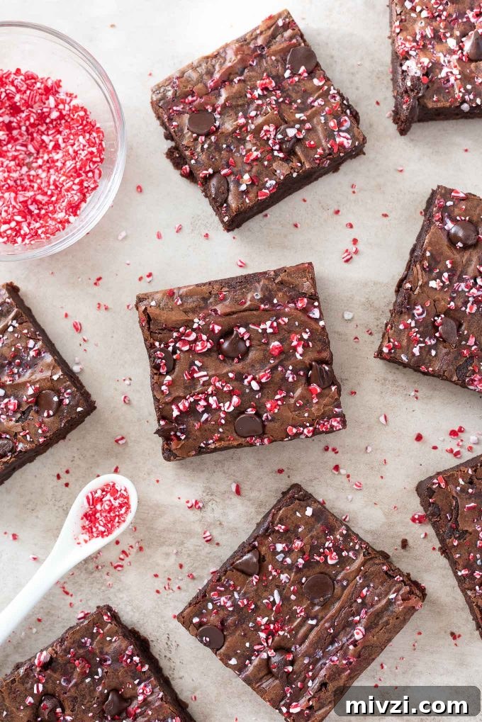 peppermint brownies