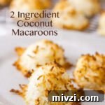 2 Ingredient Coconut Macaroons Sweet coconut filled macaroon cookies, with just two ingredients! And so easy to make!