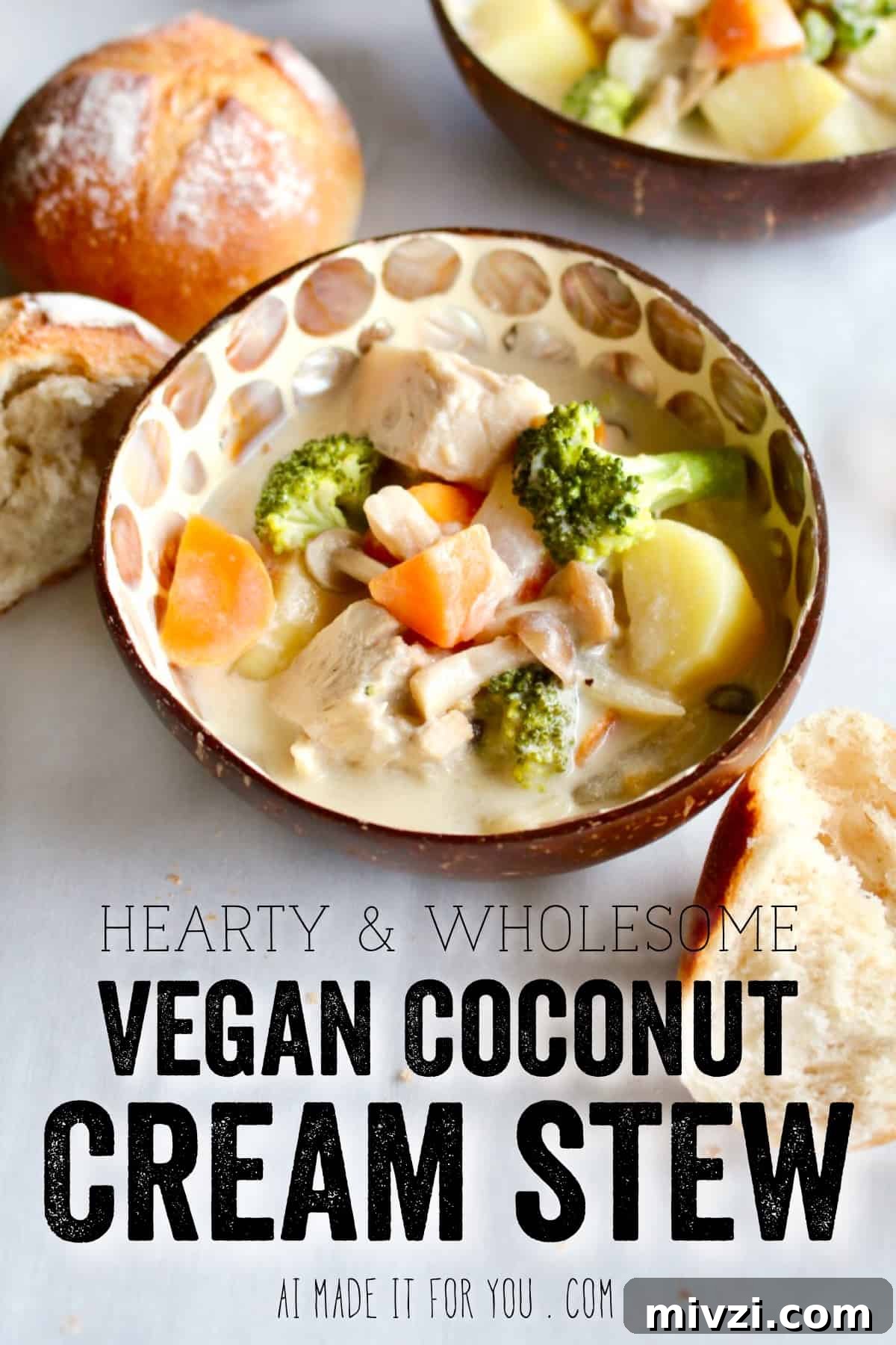 Vegan Japanese Cream Stew with Jackfruit: Creamy Plant-Based Recipe 12 Creamy vegan stew with vegetables and jackfruit