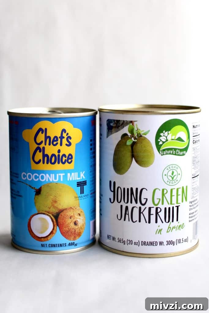 Vegan Japanese Cream Stew with Jackfruit: Creamy Plant-Based Recipe 4 Nature's Charm young green jackfruit and Chef's Choice coconut milk are used in this vegan cream stew.