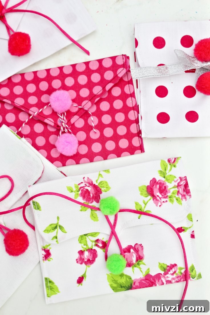 Stunning Fabric Valentine’s Day Envelopes: DIY Sewing Tutorial 2 Fabric envelope pattern