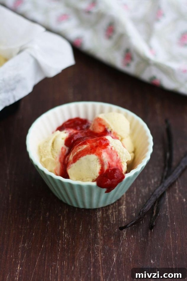 Homemade Vanilla Bean Ice Cream Recipe 2 Easy, delicious, velvety and smooth homemade vanilla bean ice cream recipe.
