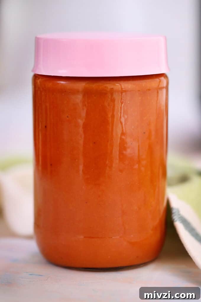 Homemade Catalina Salad Dressing in 5 Minutes 7 A jar of homemade Catalina dressing.