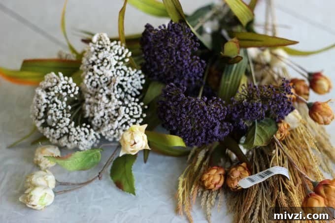 Fall picks and stems fall picks and stems for flower basket