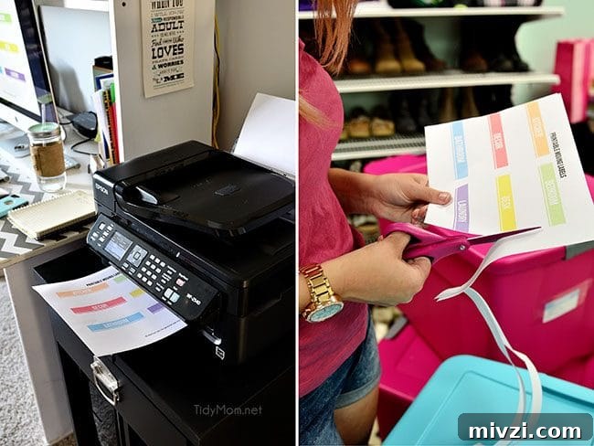 Free Printable DIY Moving Labels for an Organized Move 5 Free printable moving labels. Print on copy paper and cut out