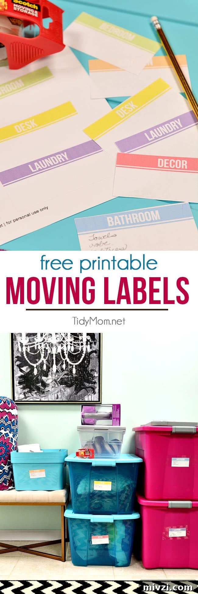 Free Printable DIY Moving Labels for an Organized Move 9 Free printable moving labels. Print on copy paper and cut out