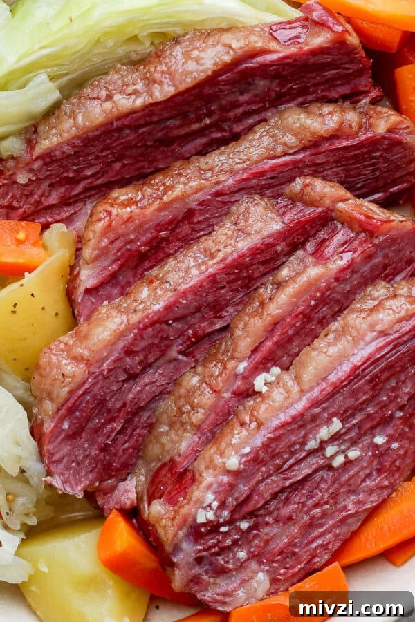 Smoked corned beef with cabbage