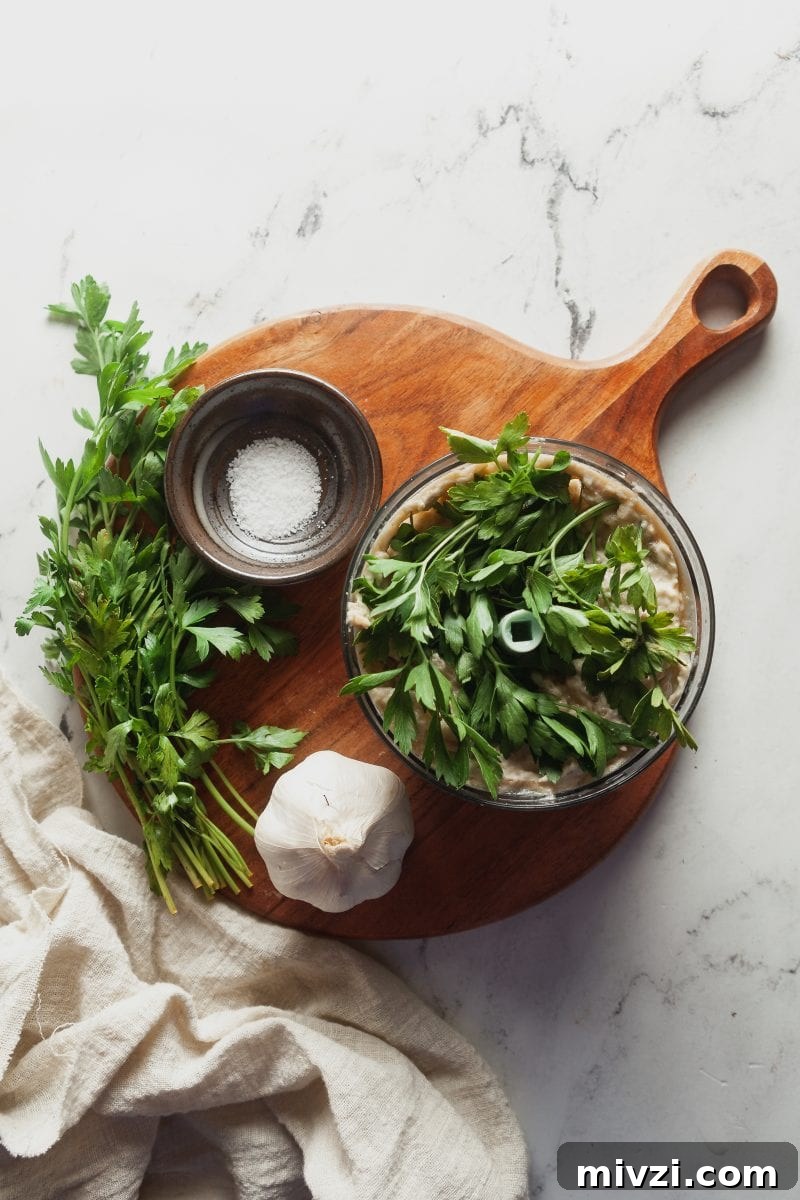 Adding the parsley.