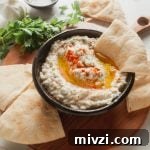 Eggplant dip platter.