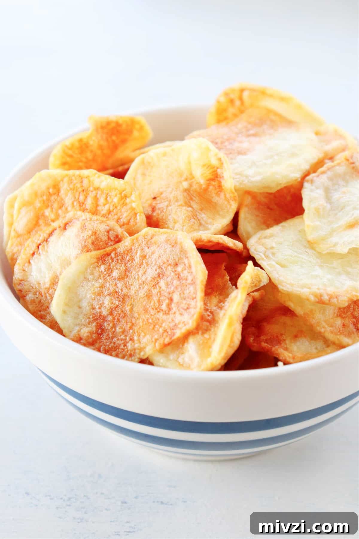 Potato chips in a bowl.