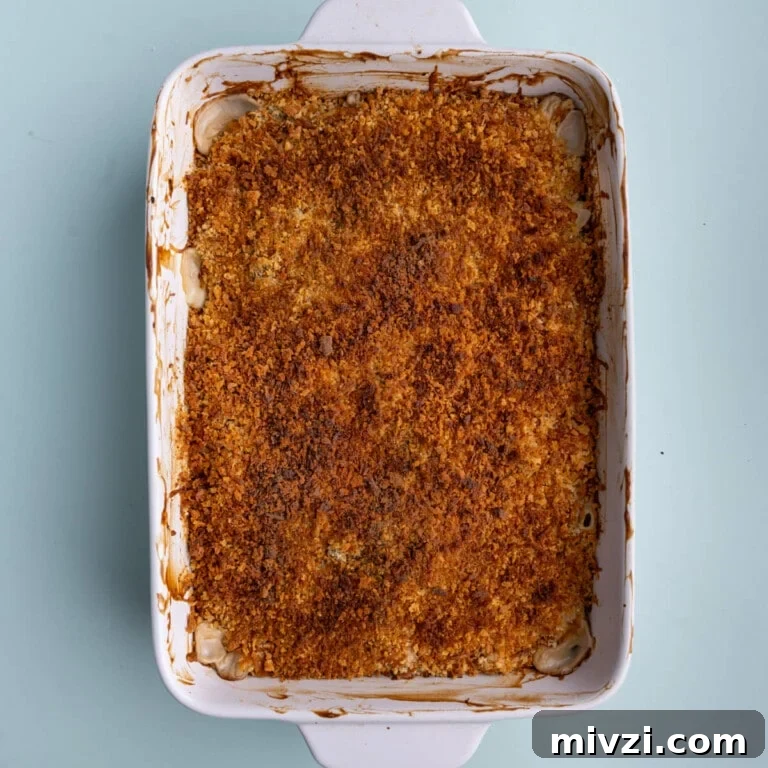 Cheesy Baked Asparagus Casserole Recipe with Crispy Top 23 Crispy Panko asparagus casserole fresh out of the oven