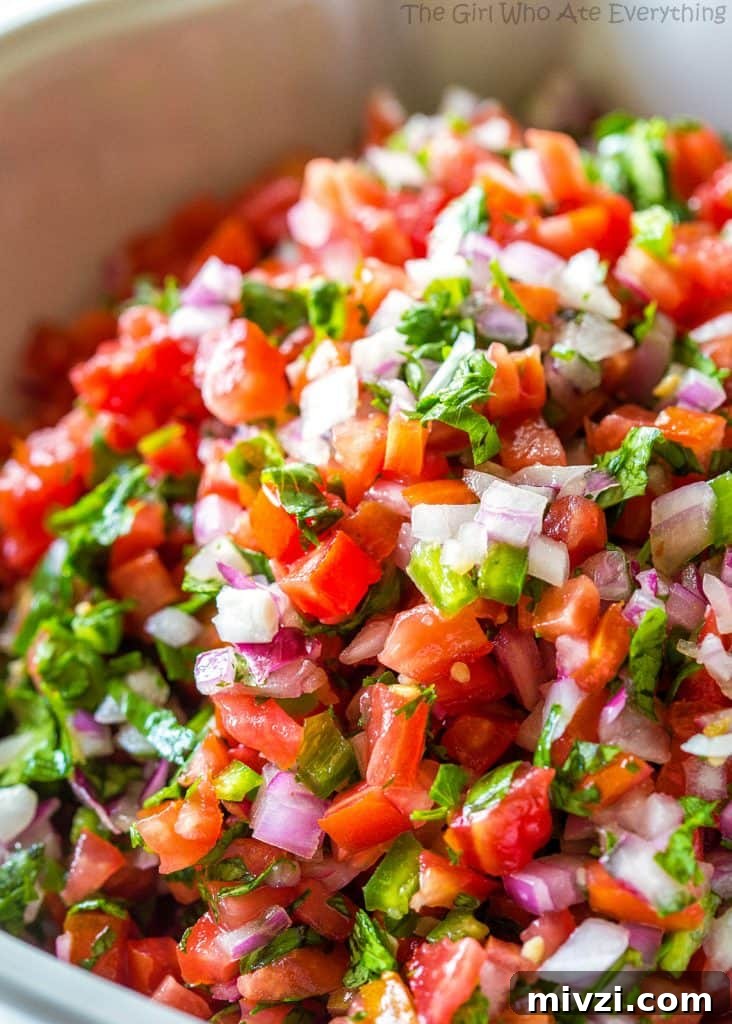Authentic Pico de Gallo Recipe: Fresh Tomato Salsa for Any Meal 4 Pico De Gallo - Fresh tomato, cilantro, onion, and jalapeno make the best salsa ever.