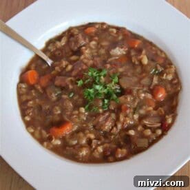 Hearty Slow Cooker Beef and Barley Soup Recipe 2 Slow Cooker Beef Barley Soup by Nutmeg Nanny