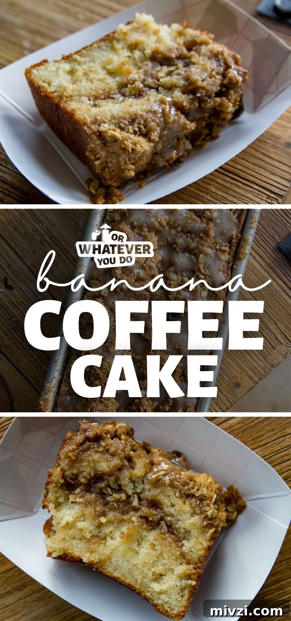 Moist Banana Coffee Cake Recipe for Quick Morning Baking 8 Banana Coffee Cake loaf and slice