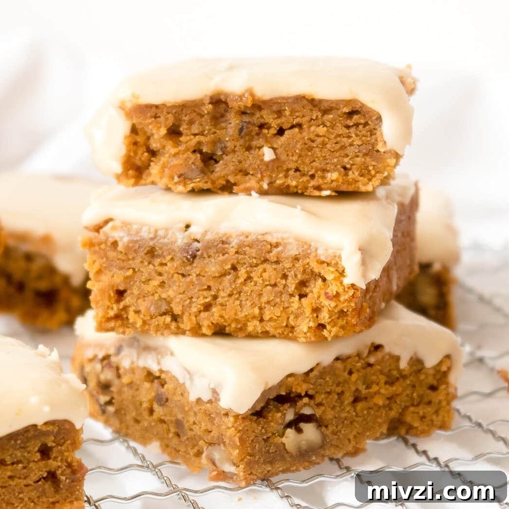 Pumpkin Blondies with Spiced Apple Cider Glaze 2 Easy Pumpkin Blondies Recipe with Toasted Pecan | Chenée Today