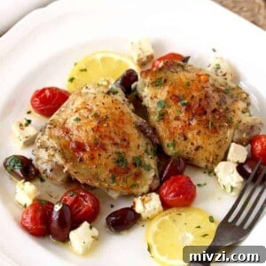 Greek Lemon Oven Roasted Chicken Thighs