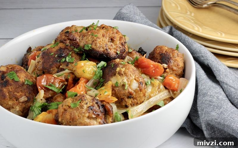 Oven-Roasted Cherry Tomatoes Recipe for Bursting Flavor 4 turkey chorizo meatballs