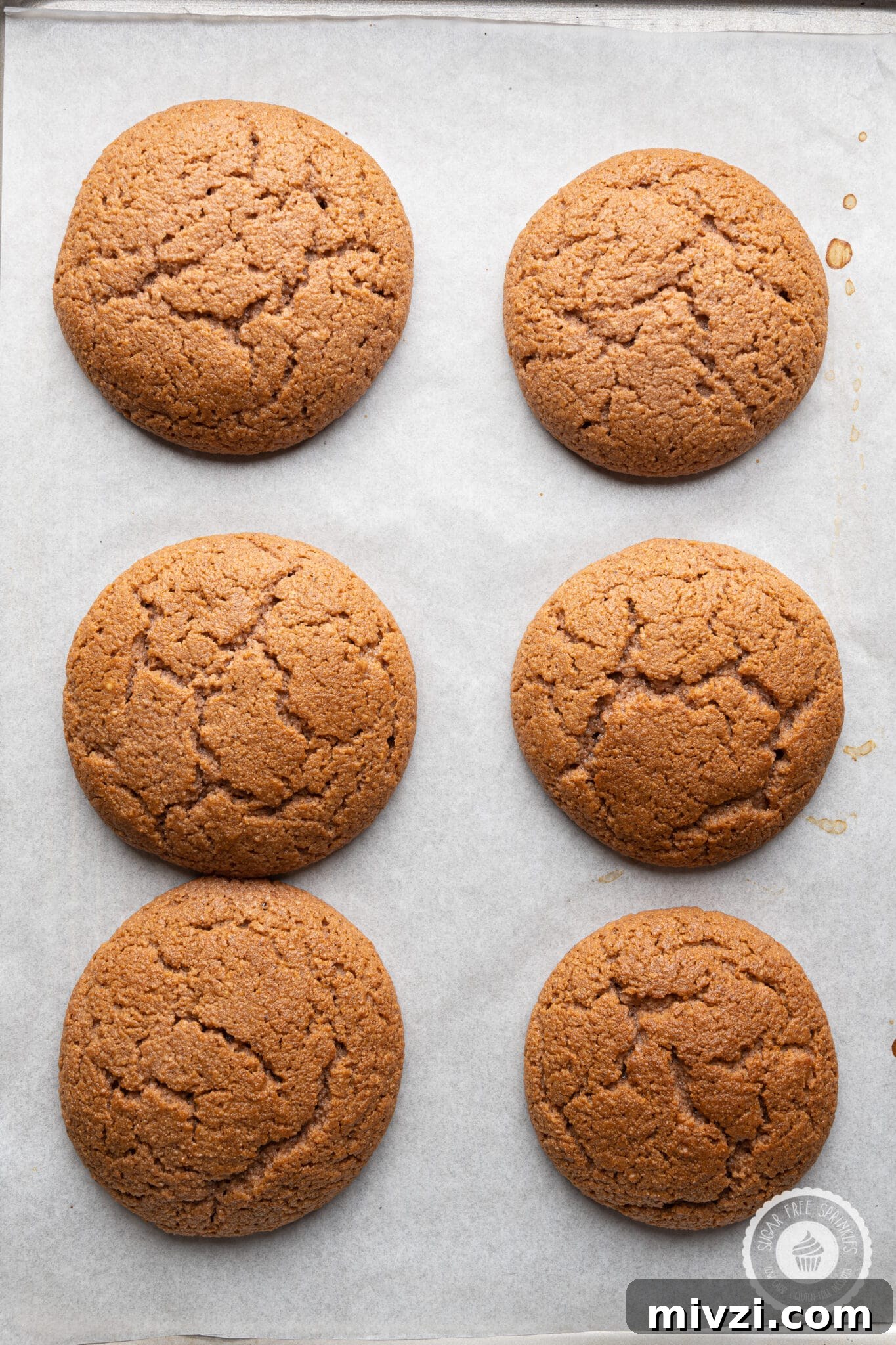 Soft Keto Gingerbread Cookies: Chewy Low-Carb Holiday Treat 11 Baked cookies cooling.