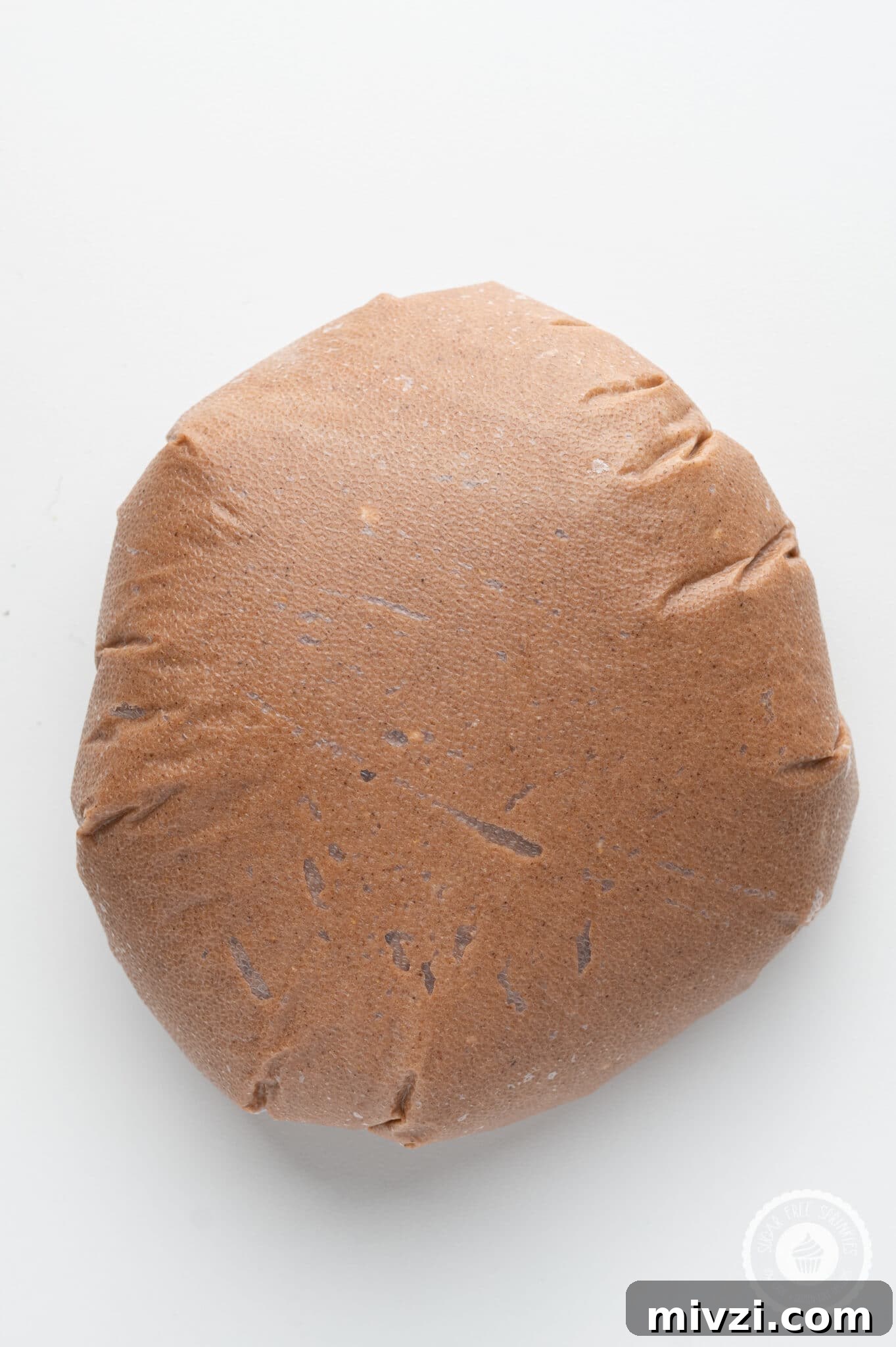 Soft Keto Gingerbread Cookies: Chewy Low-Carb Holiday Treat 8 Step 4: Dough wrapped and ready to be placed in the fridge to cool.
