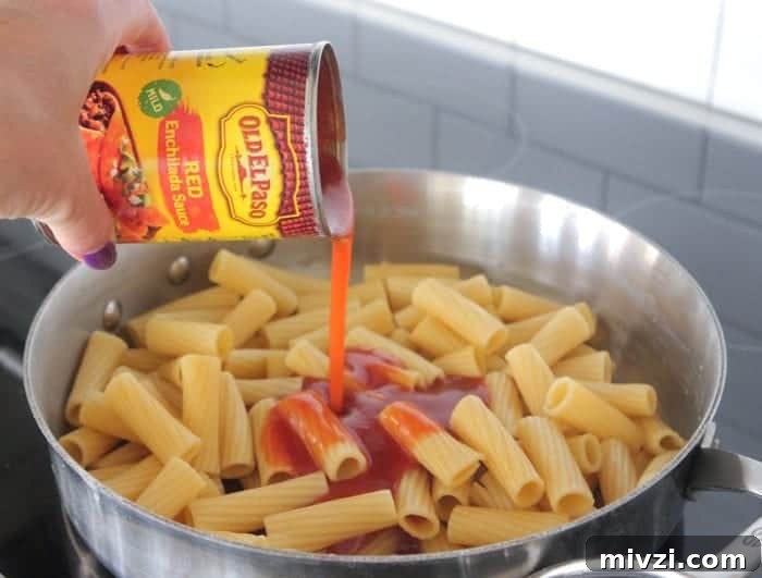 Green Chilie Beef Enchilada Rigatoni