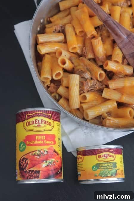 Green Chilie Beef Enchilada Rigatoni