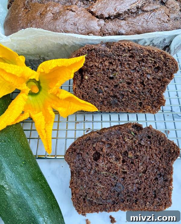 zucchini loaf with flower