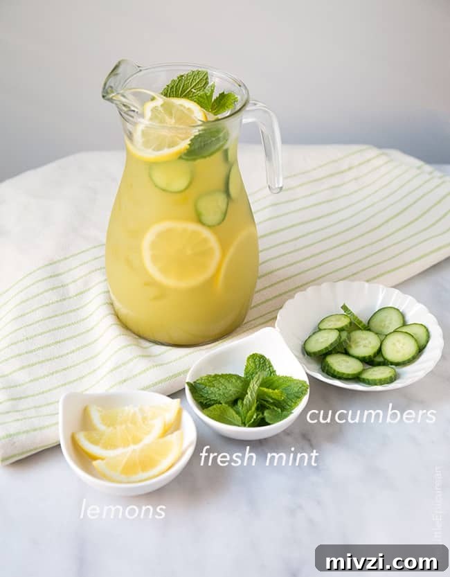 Cucumber Mint Lemonade | The Little Epicurean