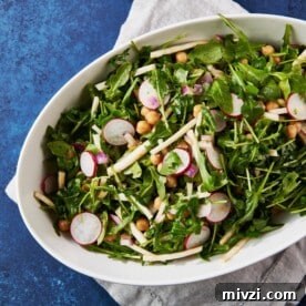 White, oblong bowl of Winter Salad.