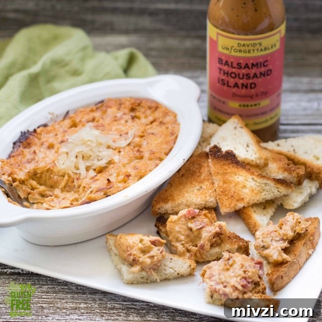 David's Unforgettable Thousand Island Dressing with gluten free Reuben Dip