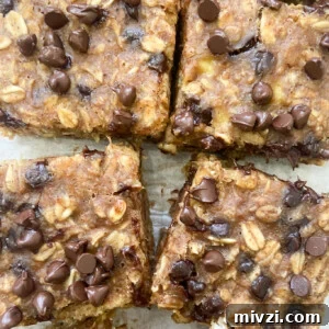Banana Peanut Butter Protein Bars: No-Bake Snack Recipe 8 Peanut butter banana bars cut into squares