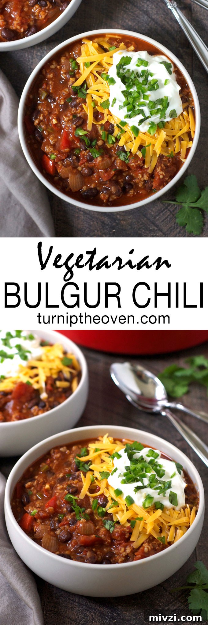 Hearty Vegetarian Bulgur Chili Recipe for Meatless Meals 7 Vegetarian Bulgur Chili -- Whole grain bulgur is the not-so-secret ingredient in this simple, hearty, and healthy vegetarian chili.