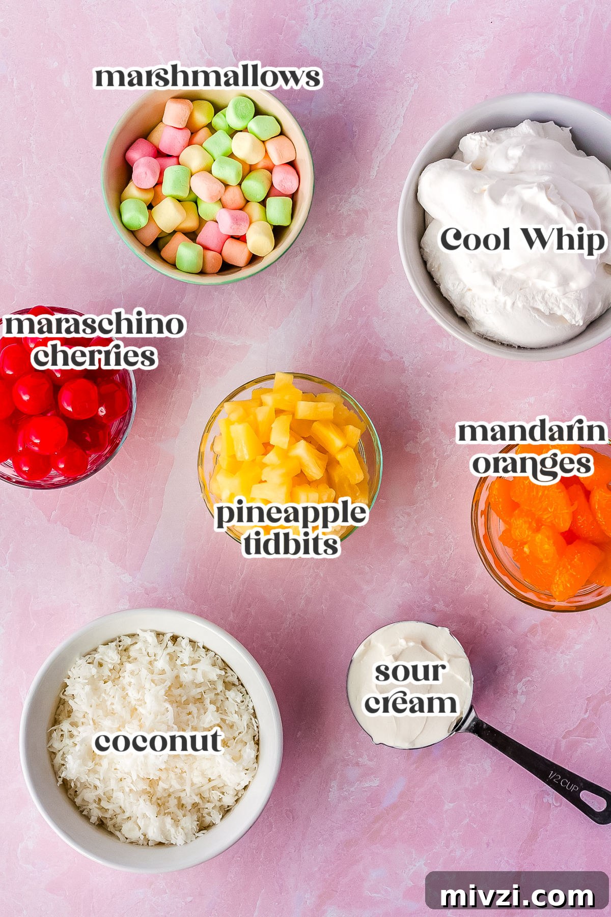 All of the ingredients needed to make this recipe.