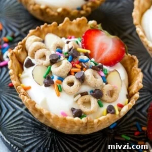 This recipe for breakfast sundaes is waffle cone cups layered with fresh fruit, Cheerios™ cereal and yogurt, then finished off with an array of fun toppings. A fun way to make breakfast special!