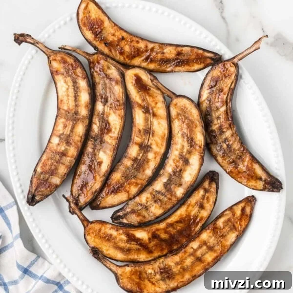 Caramelized Grilled Apples with Cinnamon and Honey 14 Grilled Bananas on a plate