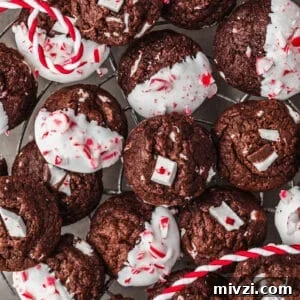 Chewy Mini Chocolate Peppermint Bark Cookies for Holiday Baking 14 img 62617 13